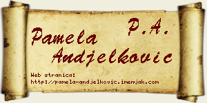 Pamela Anđelković vizit kartica